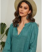Robe 100% Lin Granael verte