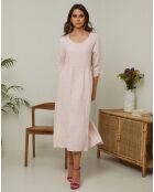 Robe 100% Lin Gustav rose poudre