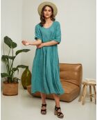 Robe 100% Lin Gustav verte