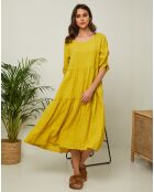 Robe 100% Lin Lantana safran