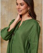 Robe 100% Lin Parish verte