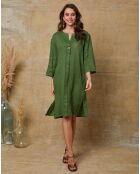 Robe 100% Lin Parish verte