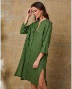 Robe 100% Lin Parish verte