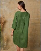 Robe 100% Lin Parish verte