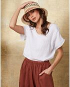 Top blanco Quinto 100% lino