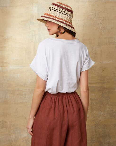 Top blanco Quinto 100% lino