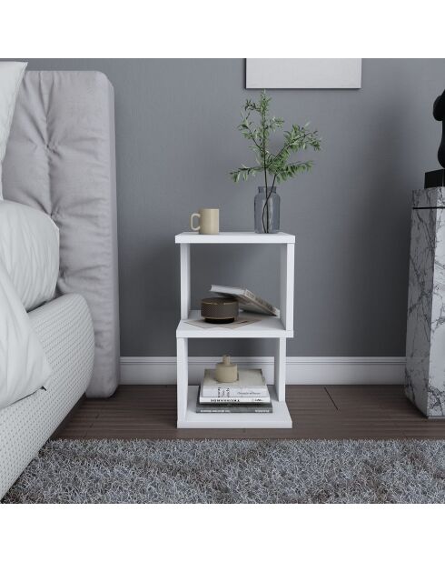 Table de chevet Carter blanche -  29.6x29.6x49.4 cm