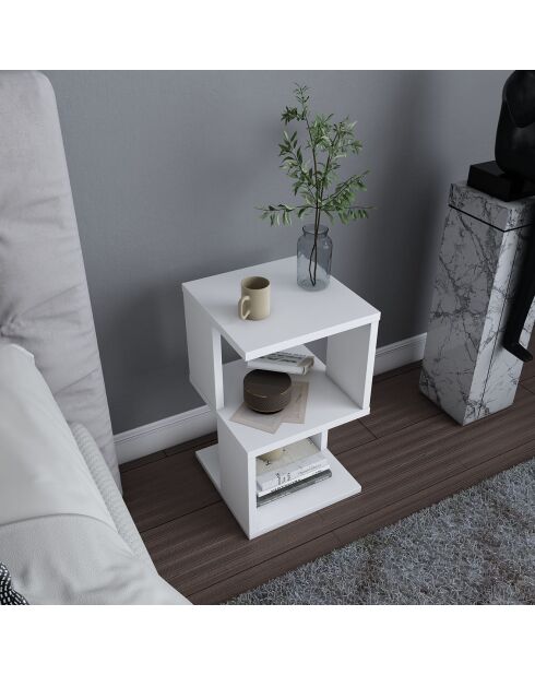 Table de chevet Carter blanche -  29.6x29.6x49.4 cm
