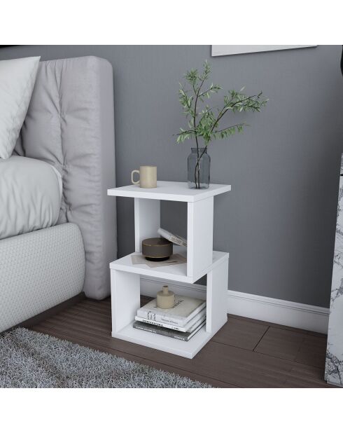 Table de chevet Carter blanche -  29.6x29.6x49.4 cm