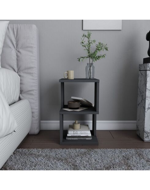 Table de chevet Carter anthracite -  29.6x29.6x49.4 cm