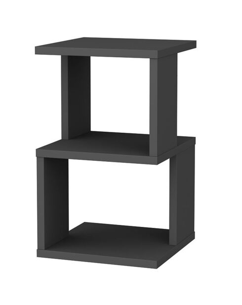 Table de chevet Carter anthracite -  29.6x29.6x49.4 cm