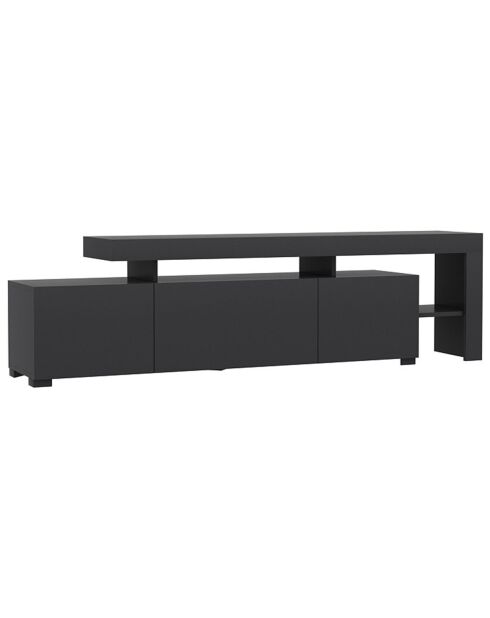 Meuble TV Beliz anthracite - 192x53x37 cm