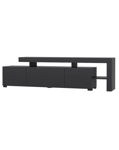 Meuble TV Beliz anthracite - 192x53x37 cm