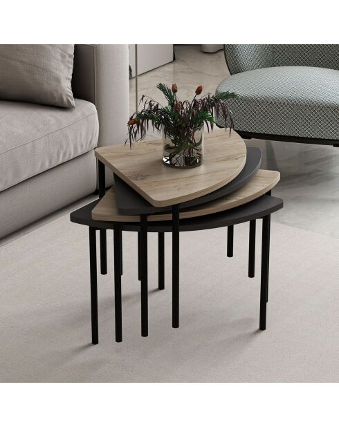 Table basse Emma anthracite - 90x42x42 cm