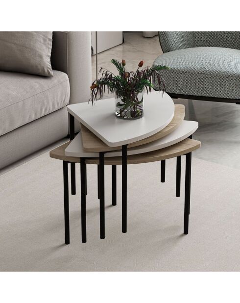 Table basse Emma blanche - 90x42x42 cm
