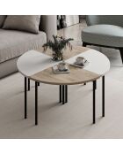 Table basse Emma blanche - 90x42x42 cm