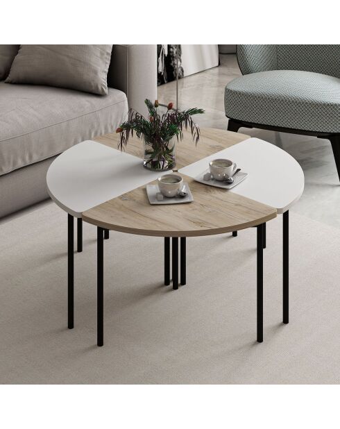 Table basse Emma blanche - 90x42x42 cm