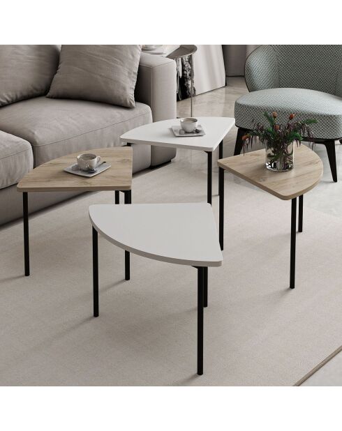Table basse Emma blanche - 90x42x42 cm
