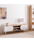 Meuble TV Mindy sapphire/blanc - 160x40x45 cm