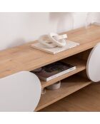 Meuble TV Mindy sapphire/blanc - 160x40x45 cm