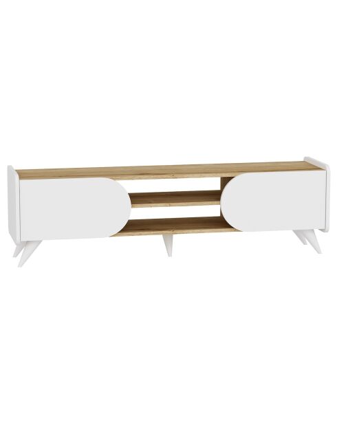 Meuble TV Mindy sapphire/blanc - 160x40x45 cm