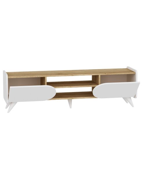 Meuble TV Mindy sapphire/blanc - 160x40x45 cm