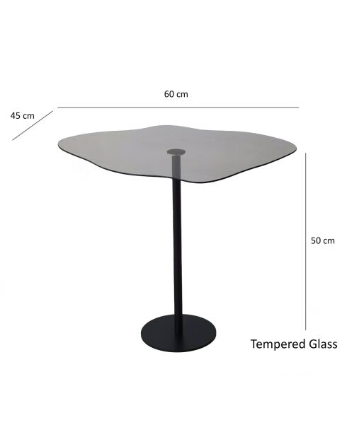 Table basse Dior noire - 60x50x45 cm