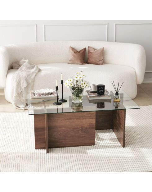 Table basse Escape walnut - 105x40x65 cm