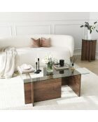Table basse Escape walnut - 105x40x65 cm