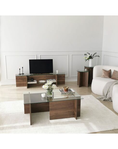 Table basse Escape walnut - 105x40x65 cm
