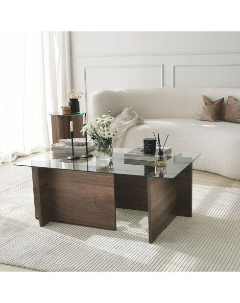 Table basse Escape walnut - 105x40x65 cm