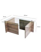 Table basse Escape walnut - 105x40x65 cm