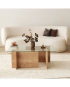 Table basse Escape sapphire oak - 105x40x65 cm