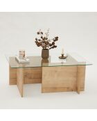 Table basse Escape sapphire oak - 105x40x65 cm