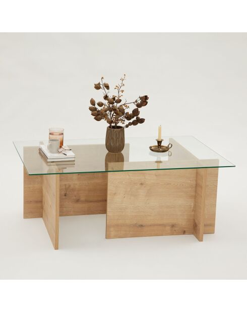 Table basse Escape sapphire oak - 105x40x65 cm