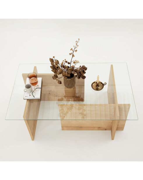 Table basse Escape sapphire oak - 105x40x65 cm