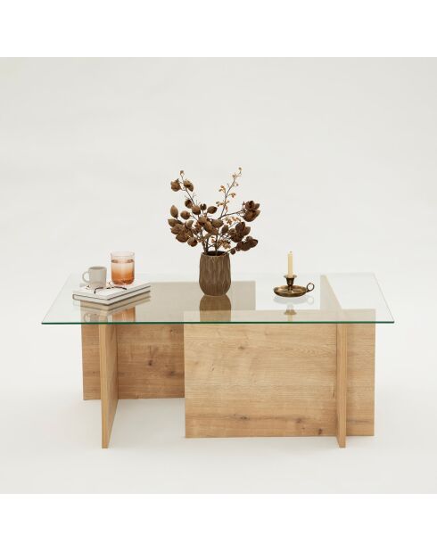 Table basse Escape sapphire oak - 105x40x65 cm