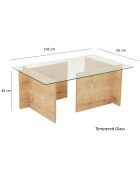 Table basse Escape sapphire oak - 105x40x65 cm