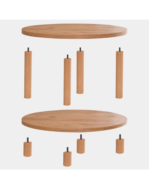 Table basse Roby atlantic pine - 70x43.7x10 cm