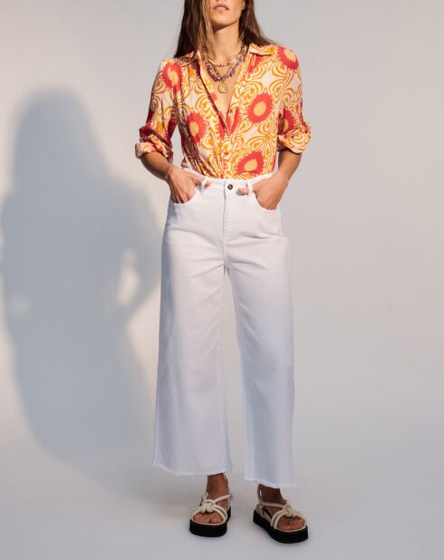 Pantalon Court Fiona blanc