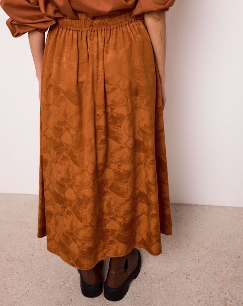 Jupe Midi Camelia terracotta