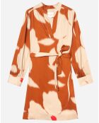 Robe Courte Flore terracotta