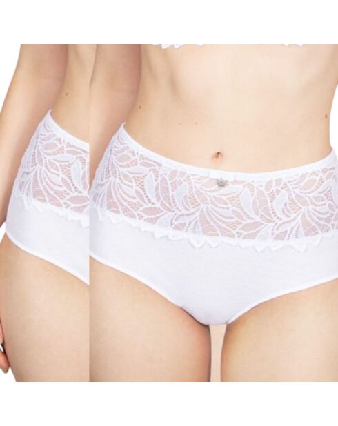 Lot de 2 culotte haute ROSANA blanc