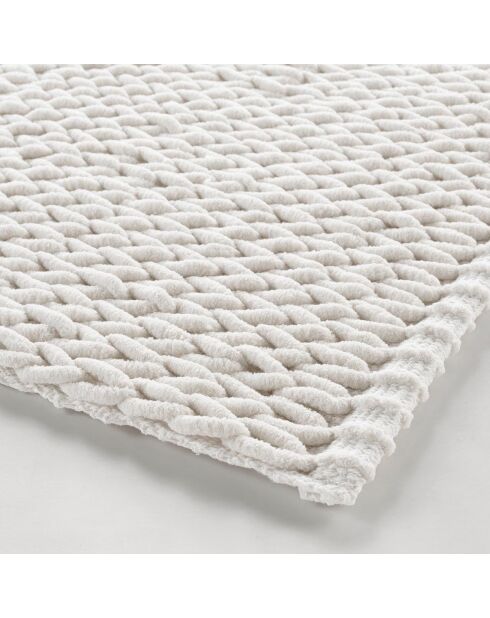 Alfombra de baño beige Isalis