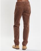 Pantalon en Velours côtelé Osby stretch marron