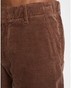 Pantalon en Velours côtelé Osby stretch marron