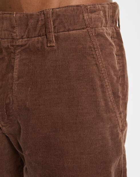 Pantalon en Velours côtelé Osby stretch marron