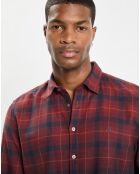 Chemise Carreaux Degradé Sl rouge/bleu