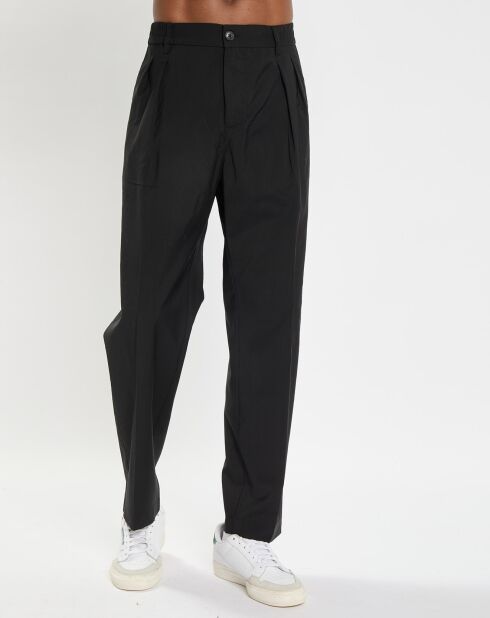 Pantalon 100% Laine Belsbo jogger noir