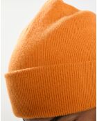 Bonnet en Laine & Coton orange